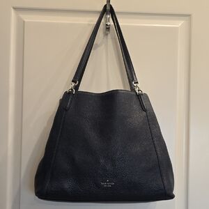 Kate Spade Navy Leather Shoulder tote Bag